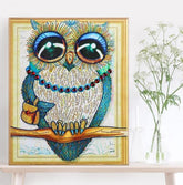 Mit Perlen - Die Eule 2 - Diamond Painting