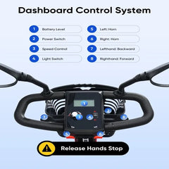 Foldable Electric Mobility Scooter With Light And Basket - Compact 4-Wheel Travel Wheelchair For Easy Mobility And Perfect Christmas Gift